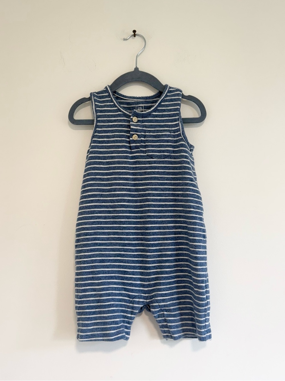 Baby Gap striped sleeveless shorty romper 18-24 months
